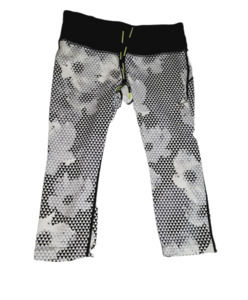 Nike Dri-Fit Black & White Women's Active Printed Cropped Leggings Size L